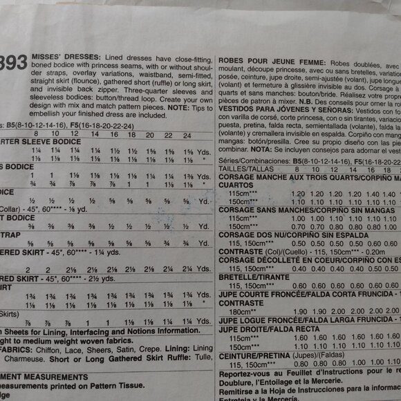 Semi-Formal Dress Sewing Pattern Plus Size 16-24 Formal Sheer Overlay 6893 - Picture 6 of 10